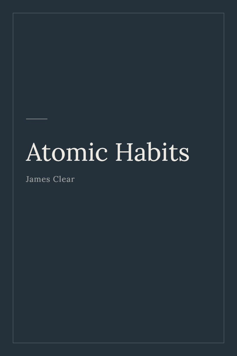 Atomic Habits, typographic cover
