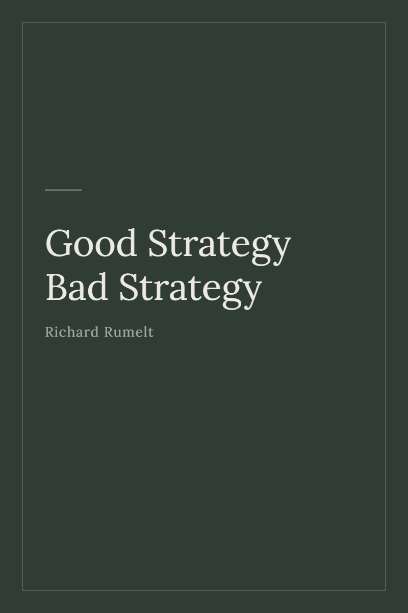 Good Strategy Bad Strategy, typographic cover