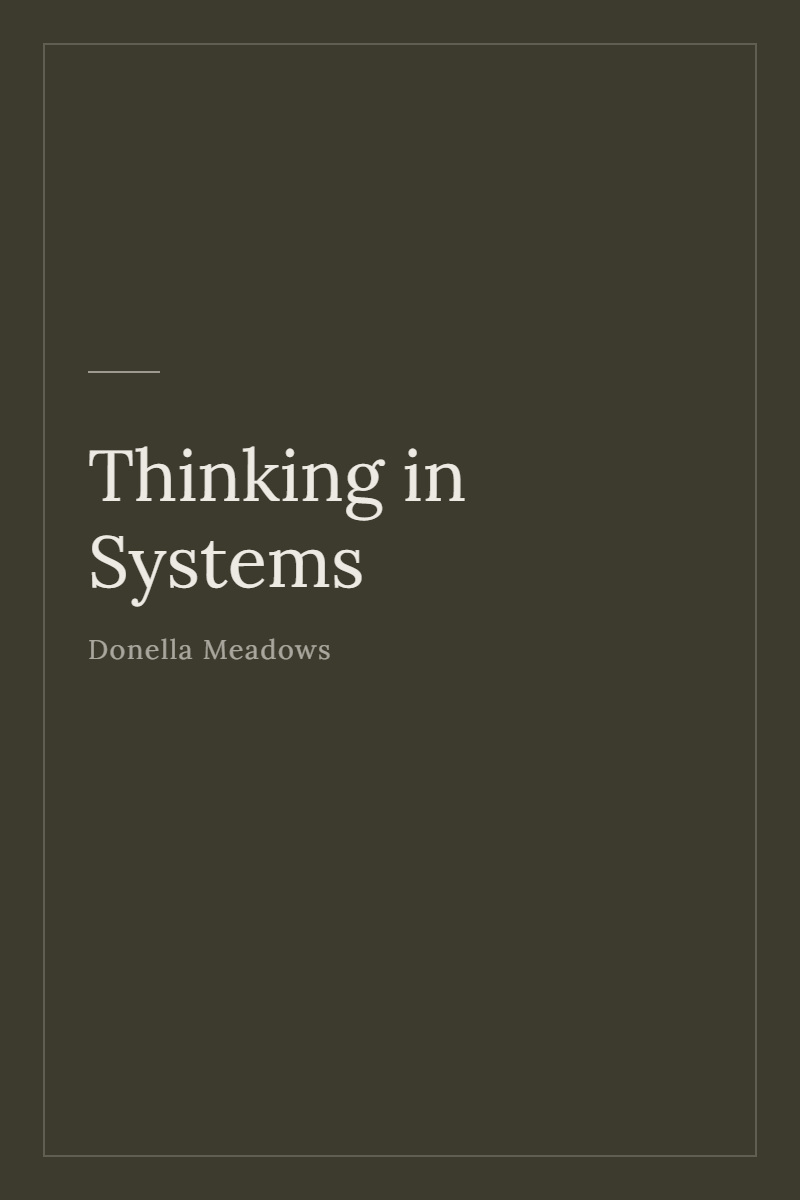 Thinking in Systems, typographic cover